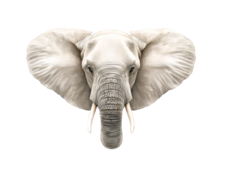 Majestic elephant posing against a vibrant plaid backdrop in nature's embrace