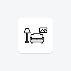 Home Decor line icon, vector, pixel perfect, illustrator file