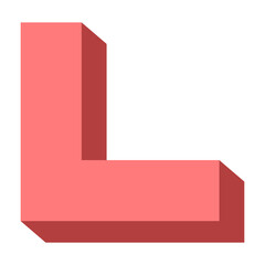 L Shape 3d Bold Fun