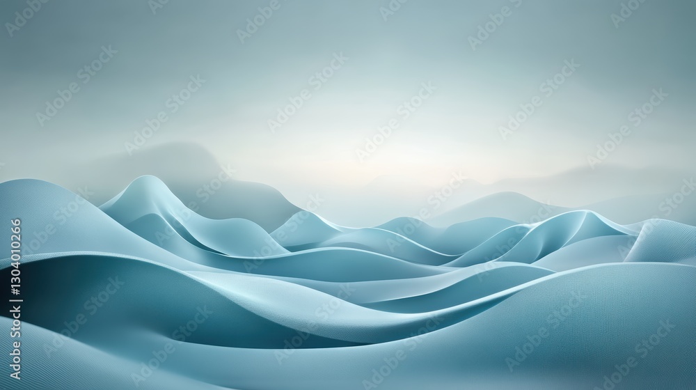 Poster abstract blue waves background, a serene and calming backdrop for design projects