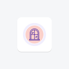 Window color circle icon, vector, pixel perfect, illustrator file