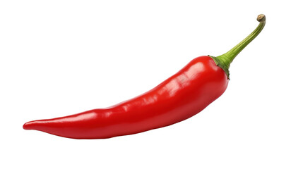 Fresh Red Chili Pepper on Transparent PNG Background. Cooking, Bold, Taste, Culinary, Fiery
