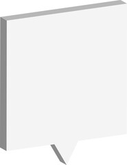 white paper speech bubble