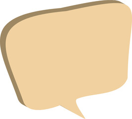 vintage paper speech bubble