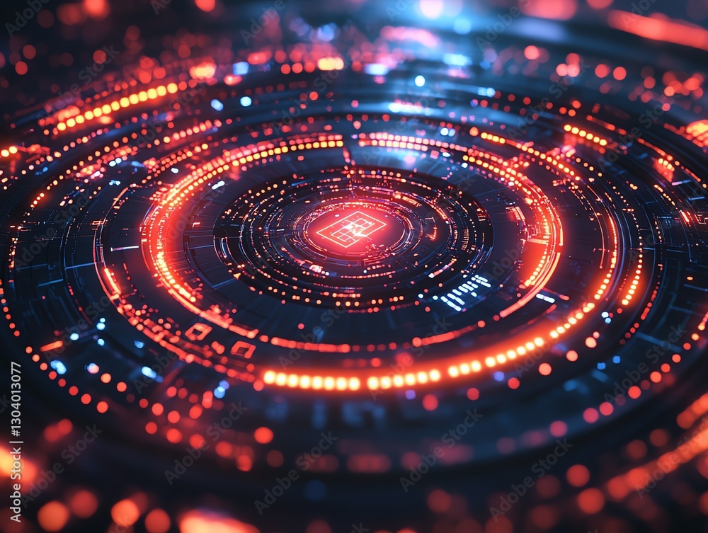 Poster Network nodes glowing with interconnected lines, symbolizing automated threat detection in cybersecurity, futuristic security system, digital art theme