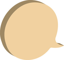 vintage paper speech bubble