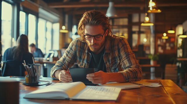 A programmer writing lines of Python code while collaborating with colleagues in a high-tech startup office