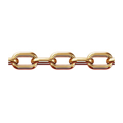 
shiny gold thick gold link chain on transparent background, png

