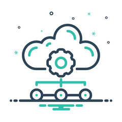 Mix icon for cloud services