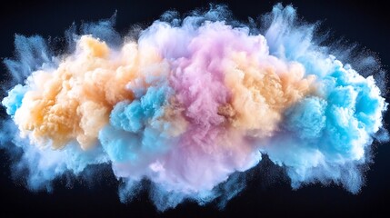 Fototapeta premium Colorful Powder Explosion Cloud