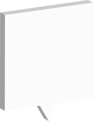 white paper speech bubble