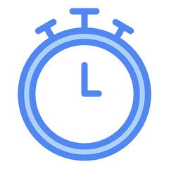 Chronometer Outline Blue Color Icon