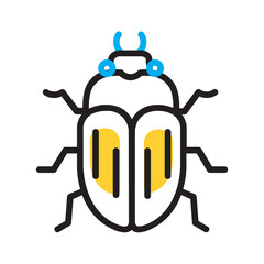 Vector multi color icon for Palmetto bug