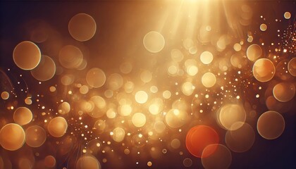 A soft-focus bokeh abstract background with warm golden and amber tones