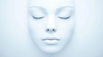 Woman with closed eyes, a portrait of serenity, tranquility, and inner peace serene