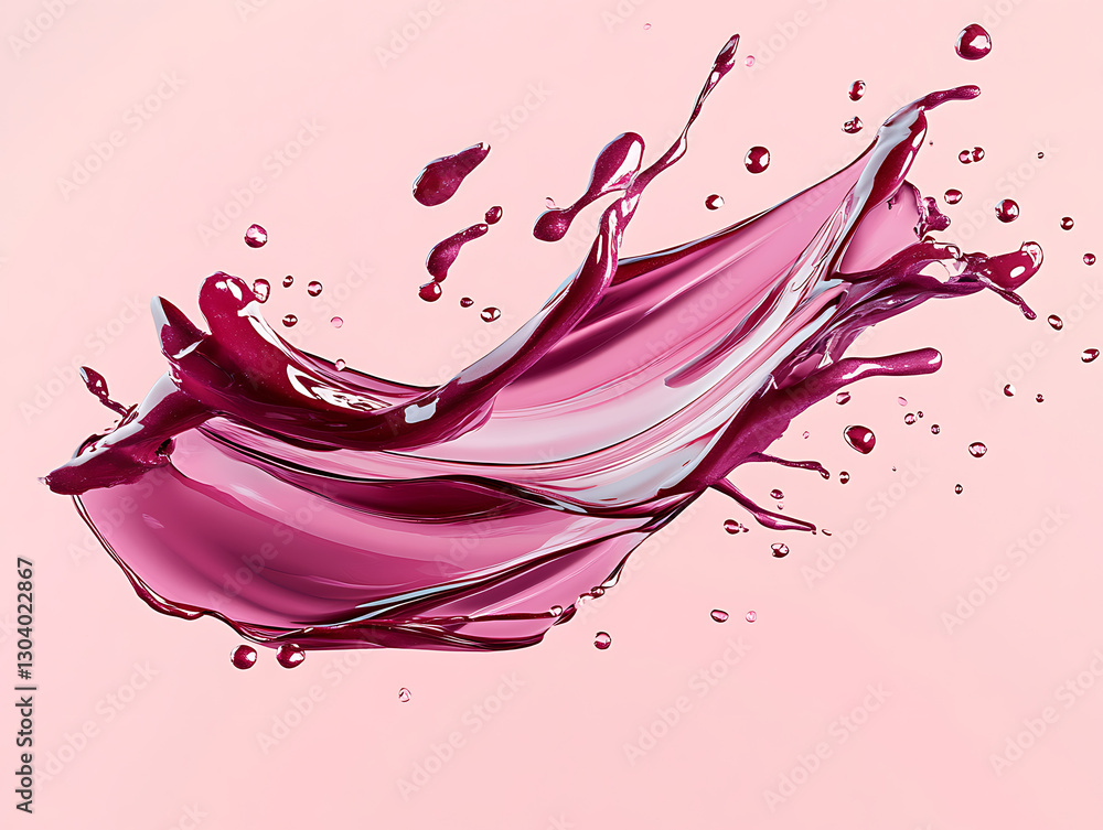 Poster dynamic splash of purple liquid art studio setting high-quality image creative environment abstract 