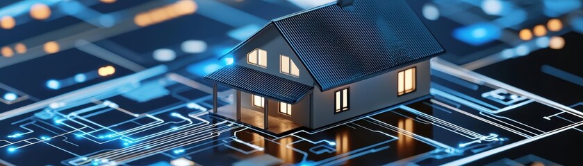 Smart home technology concept image.