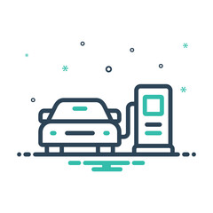 Mix icon for refuel car