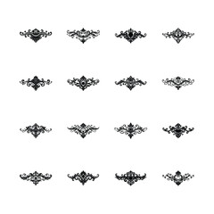 Baroque Style Ornamental Underline and Borders – Elegant Vintage Flourishes