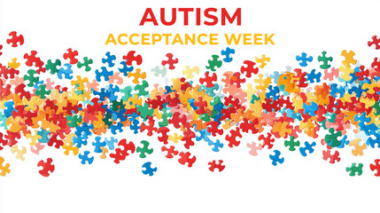 Obraz premium Autism Acceptance Week. Autism concept illustration.