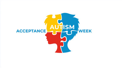 Autism Acceptance Week. Autism concept illustration.
