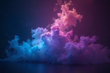 Ethereal Colorful Clouds with Vibrant Hues in Abstract Background