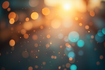 Beautiful Sunlit Bokeh Background with Soft Light and Warm Colors