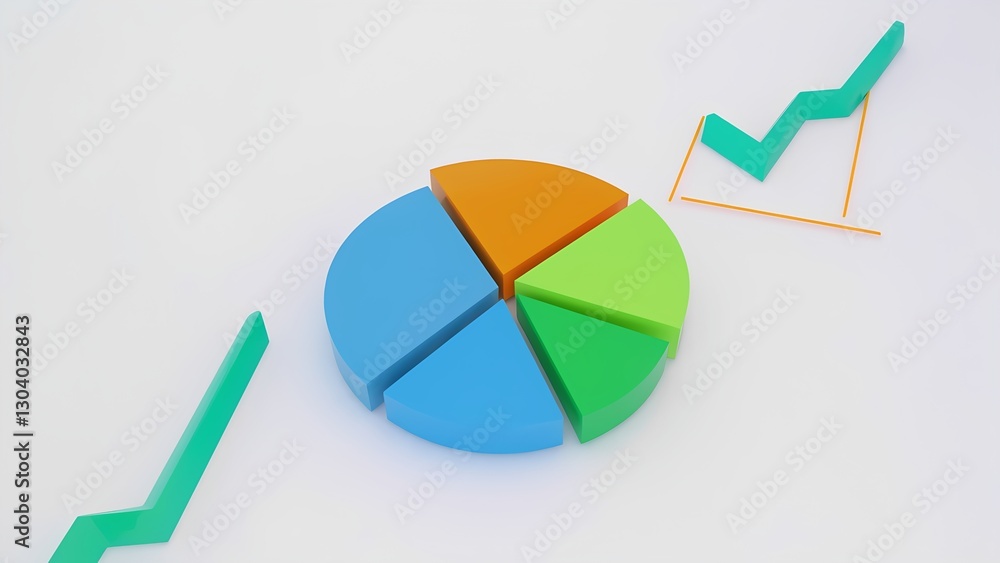 Poster business growth analysis office environment infographic display digital visualization data insights 