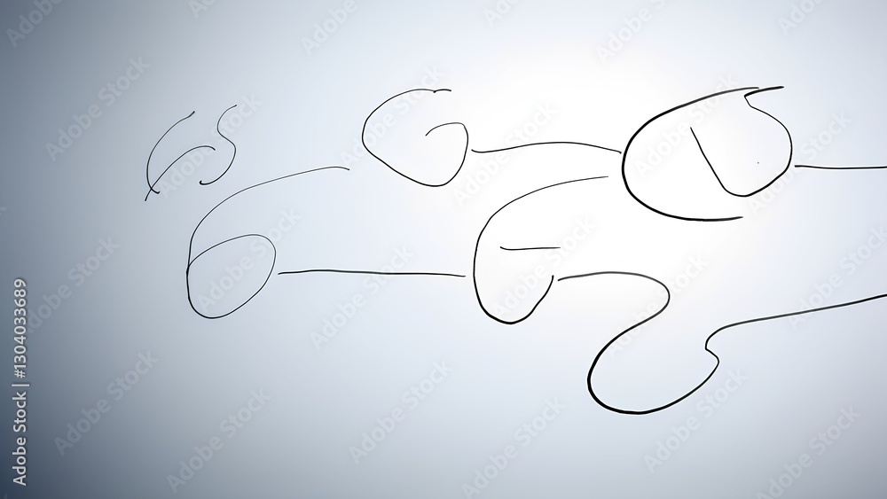 Poster dynamic line art drawing creative studio abstract design minimalist environment close-up view artist