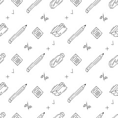 business seamless pattern. doodle startup pattern. business background