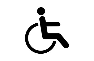 車椅子に乗る人のアイコン