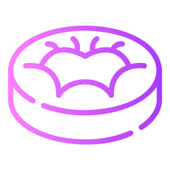 cat bed Line Gradient Icon