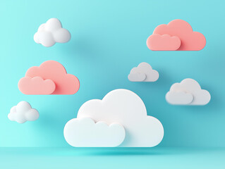 clouds on blue background