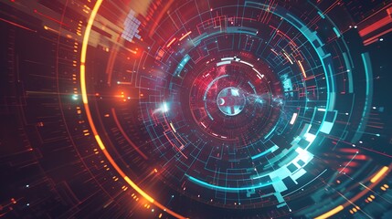 Obraz premium Mastering Technology - Themed Event Background Design: A Creative Odyssey