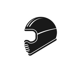 Motorbike Helmet icon vector in black color with white background
