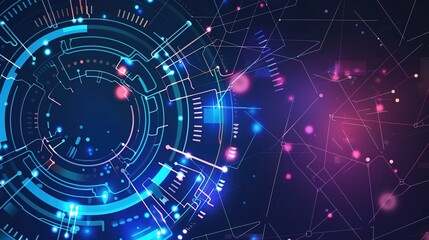 Fototapeta premium Mastering Technology - Themed Event Background Design: A Creative Odyssey