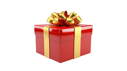 Fototapeta premium Wrapped Holiday Gift Box on PNG Transparent Background 
