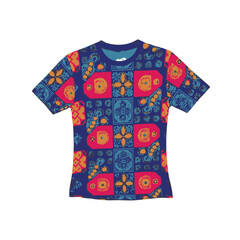 Vibrant Patterned T-Shirt for Casual Fashion