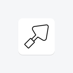 Shovel line icon, vector, pixel perfect, illustrator file