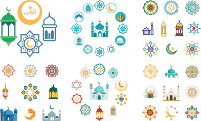Obraz premium Colorful Easter Icons and Elements Seamless Vector Pattern for Decoration and Fun
