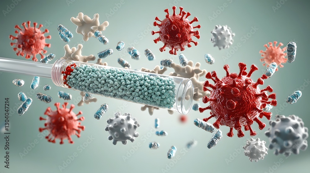 Poster detailed graphic showing the step by step progression of scarlet fever from initial infection to ful