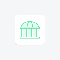 Obraz premium Garden Gazebo duotone line icon, vector, pixel perfect, illustrator file