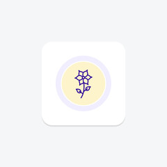 Flowers color circle icon, vector, pixel perfect, illustrator file