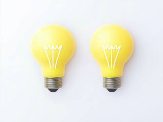 Bright yellow light bulbs with playful design, perfect for modern decor