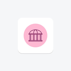 Garden Gazebo pentaglow, vector, pixel perfect, illustrator file