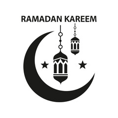 Ramadan Kareem abstract template with post poster or banner design 