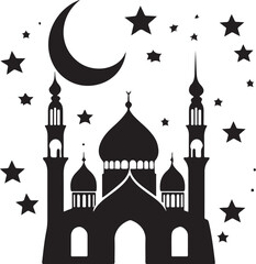 Moonlit Majesty: The Enchanting Silhouette of an Islamic Icon
