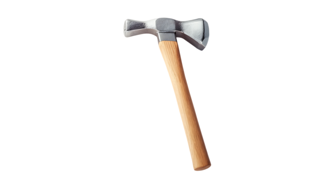 Hammer Axe: A versatile tool combining a hammer head and an axe blade, presented against a seamless backdrop, embodying strength, craftsmanship, and utility.  - Powered by Adobe