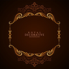 Classic beautiful luxurious floral frame decorative background