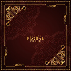 Ethnic classic decorative floral frame background